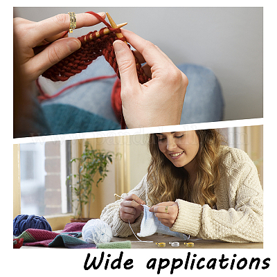 8 Pcs Knitting Loop Crochet Ring Adjustable Knitting Loop Ring