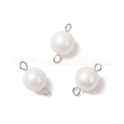 Шармы-соединители из натурального культивированного пресноводного жемчуга PALLOY-JF04192-01-1