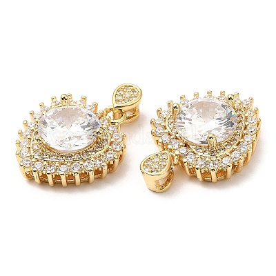 Стойки обшивки латунь микро проложить Циркон подвеску KK-A185-10G-1