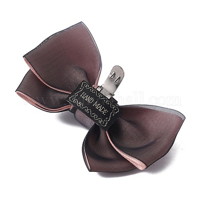 Украшения для обуви из полиэстера с бантом AJEW-WH0323-25C-1