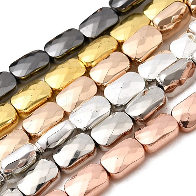 Стеклянные бусины с гальваническим покрытием  EGLA-F166-18-1