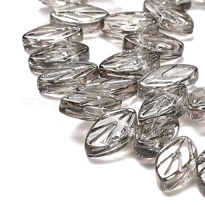 Стеклянные бусины с гальваническим покрытием  EGLA-B004-02A-PL01-1