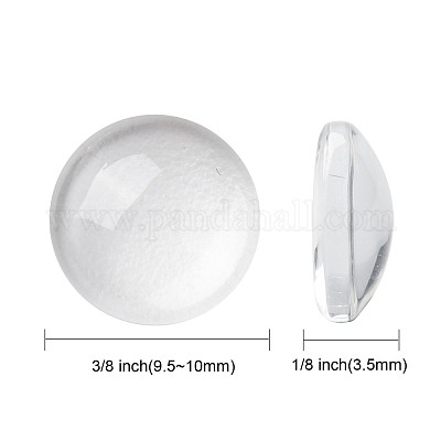 Прозрачные стеклянные кабошоны X-GGLA-R026-10mm-1