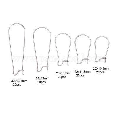 Фурнитура для сережек-колец из нержавеющей стали 304 STAS-ZZ0001-09P-1