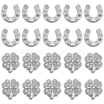 40 шт. 2 стиля подвески-слайдеры из сплава со стразами FIND-SC0010-36-1