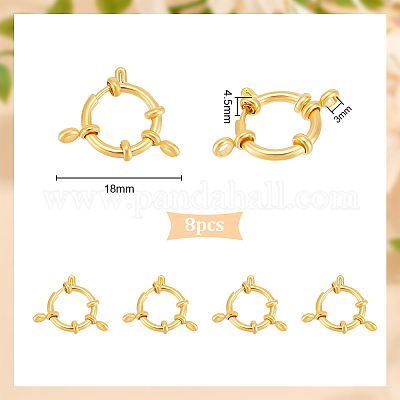 8 шт. ионное покрытие (IP) 304 пружинные кольцевые застежки из нержавеющей стали STAS-UN0059-92A-1