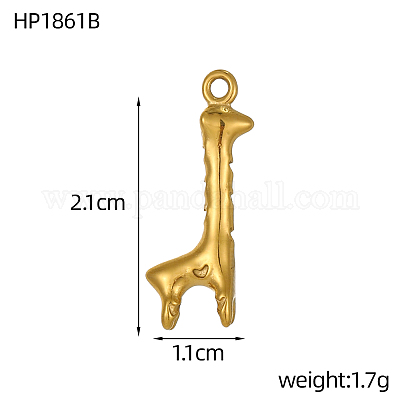 Подвески в виде жирафа из нержавеющей стали 304 STAS-OY004-44G-1