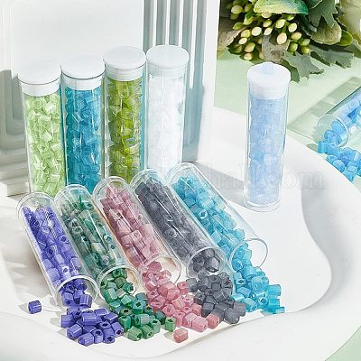 880шт 11 цвета 6/0 прозрачные стеклянные бусины SEED-NB0001-68-1