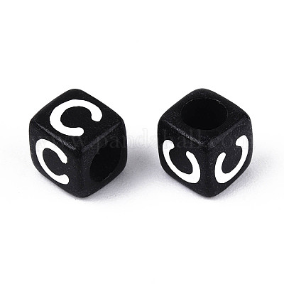 Начальные акриловые бусины с горизонтальной дырочкой OACR-ZX006-35C-1