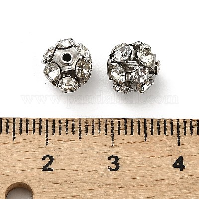 7 мм латунные хрустальные бусины со стразами KK-S519-01B-P-1