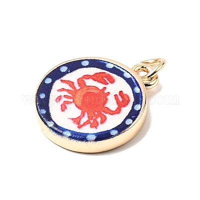 Латунь эмаль подвески&nbsp;KK-P346-01G-1