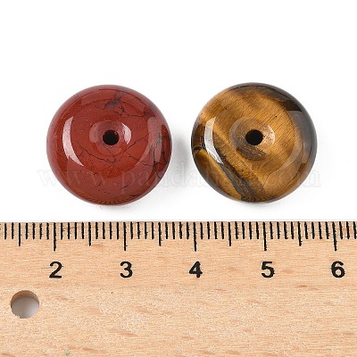 Подвески в виде пончика/диска из смешанных натуральных и синтетических драгоценных камней G-M454-01B-1