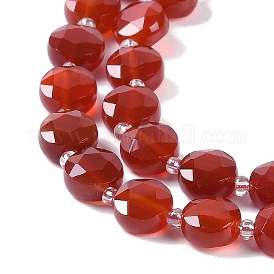 Натуральные нити сердолика (крашенные и нагретые) G-N342-19-1