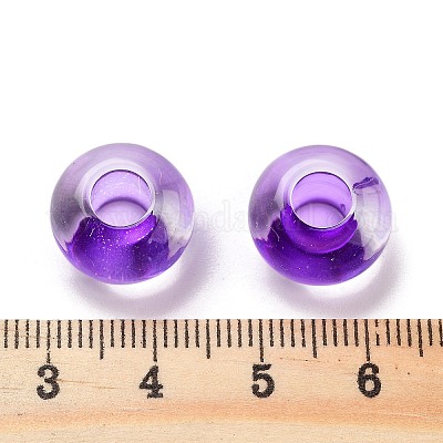 Прозрачного акрилового Европейский бисером TACR-P009-C01-07-1