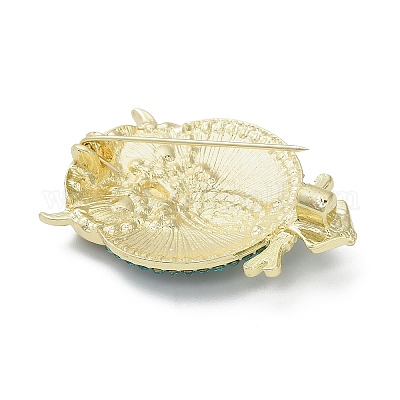 Броши из сплава животных со стразами для одежды JEWB-C046-04A-LG-1