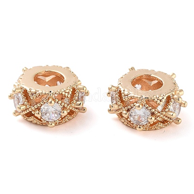 Латунные микропаве из прозрачного кубического циркония KK-U028-25G-1