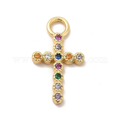 Стойки обшивки латунь микро проложить Циркон подвеску KK-P230-25G-02-1