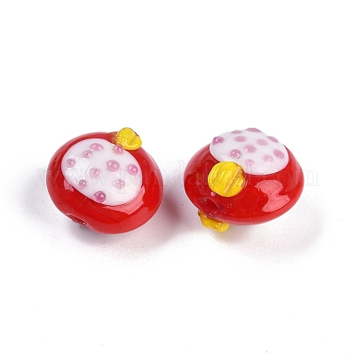 Нити бугорчатых бусин ручной работы в технике лэмпворк LAMP-Q002-02C-1