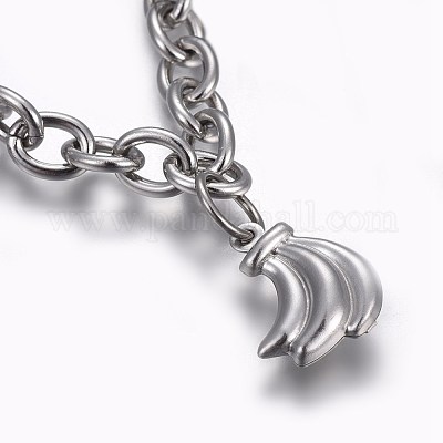 Браслеты с подвесками из нержавеющей стали 304 BJEW-L637-25-P-1