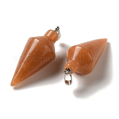 Натуральный красный авантюрин подвески G-Z055-02P-12-1