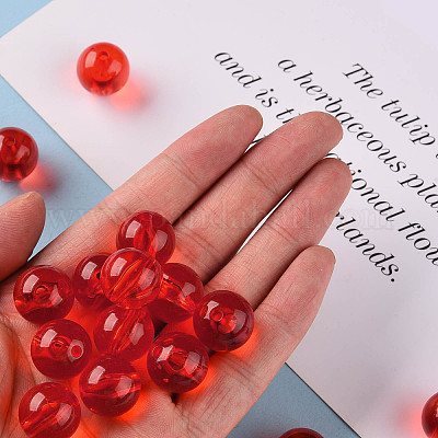 Прозрачные акриловые бусины&nbsp;X-MACR-S370-A16mm-712-1