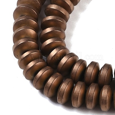 Гальванические нити из синтетических немагнитных гематитовых бусин G-E618-08D-1