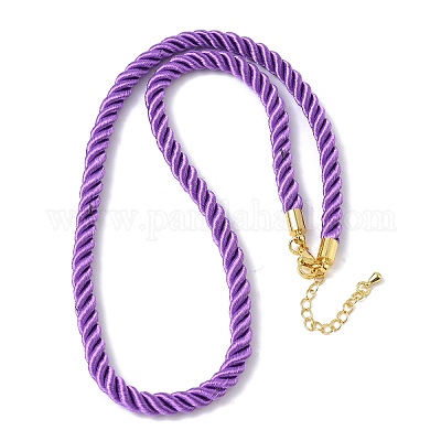 Изготовление ожерелья из нейлонового витого шнура толщиной 5 мм FIND-G096-01G-21-1