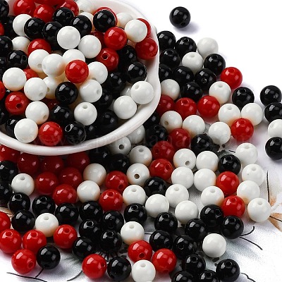 Непрозрачные акриловые бусины&nbsp;SACR-Q004-02M-1