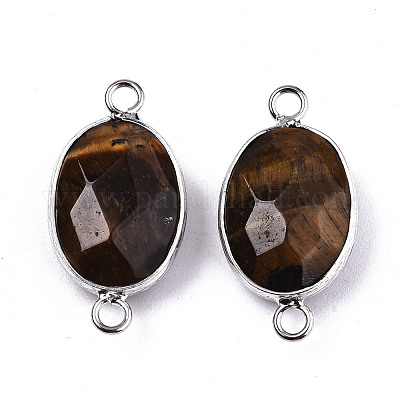 Натуральные звенья / соединители с тигровым глазом G-T131-102-18-1