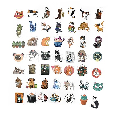 Stickers cats - 50 pcs