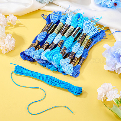 21 пачка ниток мулине из полиэстера 21 цветов OCOR-TA0002-86-1