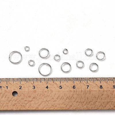 1 Schachtel offene Messing-Binderinge&nbsp;KK-X0059-S-B-1