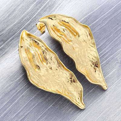 Латунь серьги EJEW-Q015-19G-1