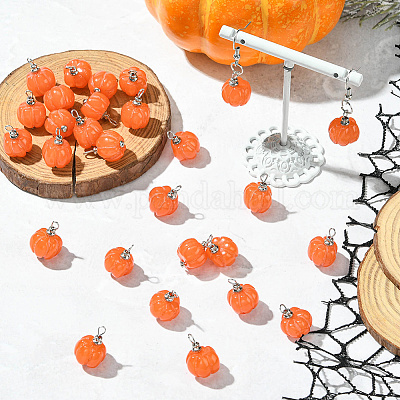 30 шт. подвески из непрозрачной смолы в виде растений RESI-SC0006-33-1