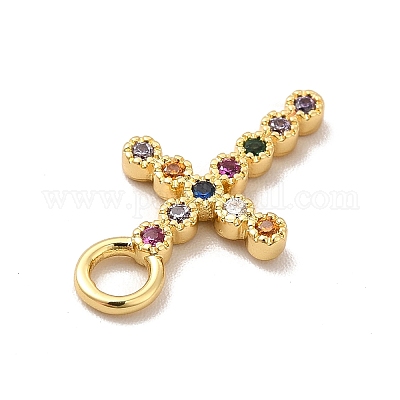 Стойки обшивки латунь микро проложить Циркон подвеску KK-P230-25G-02-1