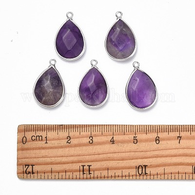 Подвески из натурального аметиста  G-R469-03B-1