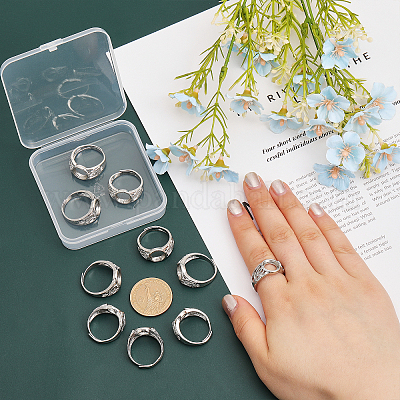 10 шт. регулируемые латунные настройки колец KK-CA0002-18-1