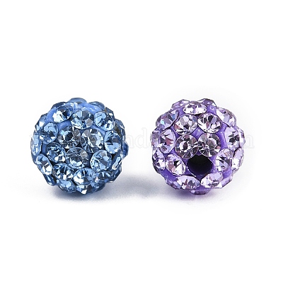 Бусины с класс А стразами RB-B025-30-1