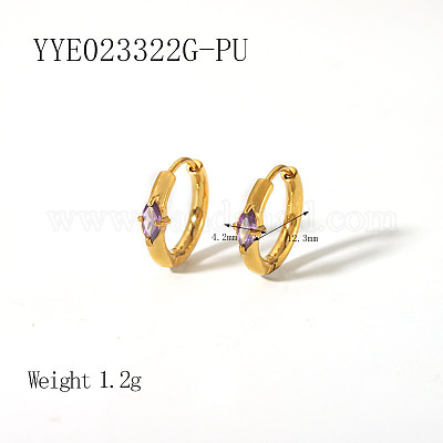 Элегантные серьги-кольца из нержавеющей стали 304 QA3505-3-1