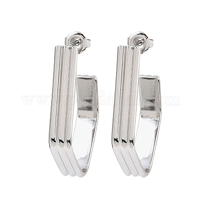 Серьги-гвоздики из нержавеющей стали 304 с многоугольными головками EJEW-P324-12P-1