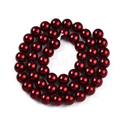 Выпечка из окрашенного перламутрового стекла жемчужные бусинки HY-N002-8mm-A13-1