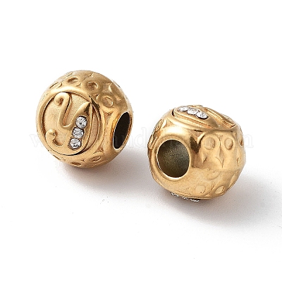 Ионное покрытие (ip) 304 нержавеющая сталь стразы европейские бусины STAS-A092-10Y-G-1