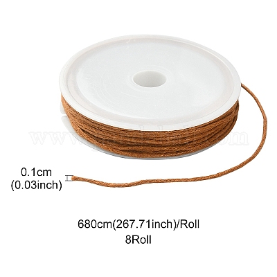 8 рулон 8 цвета вощеных хлопковых шнуров YC-YW0001-04-1