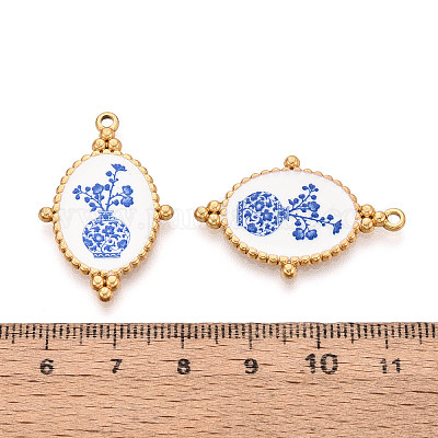 Подвески из нержавеющей стали 304 с эмалью STAS-OY002-91G-01-1