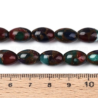 Нити бусин из окрашенных синтетических драгоценных камней G-T144-38C-1