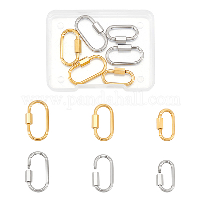 6 шт. 6 цвета 304 нержавеющая сталь винтовой карабин замок подвески FIND-UN0003-49-1