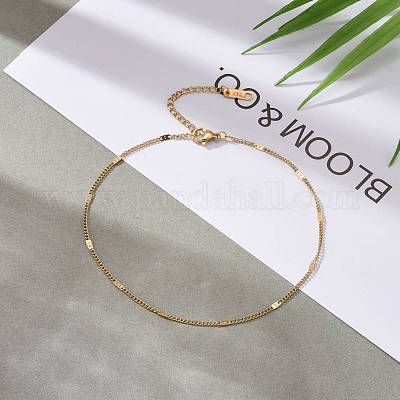 Цепочка-браслет Figaro из нержавеющей стали 304 с вакуумным покрытием PVD AJEW-AN00438-1