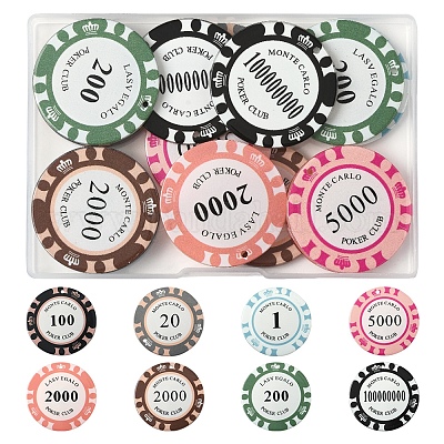 16шт 8 цвета непрозрачные акриловые подвески OACR-FS0002-21-1