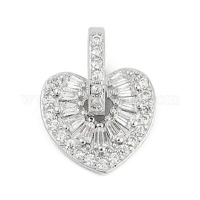 Латунные микропаве прозрачные подвески с фианитом KK-G522-53P-01-1