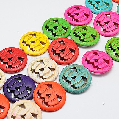 Синтетические бирюзовые бусины X-TURQ-G115-20mm-10-1